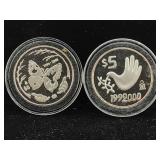 2-Mexican Silver 1oz rounds