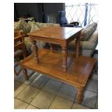Solid wood coffee table and side table,