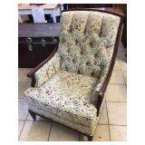 Vintage high back armchair w/hobnail accents and