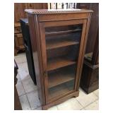 Solid wood display cabinet w/door, approx