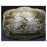 Large Bull Riding Rodeo Belt Buckle. Not