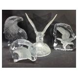 Glass Eagle Sculptures