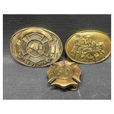 Brass Firefighter Belt Buckles