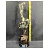 21in. MCM Signed Abstract/Brutalist Solid Brass