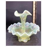 Limited Edition Fenton Epergne. Single Horn Topaz