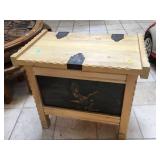 Southwester storage cabinet w/flip top and metal