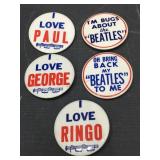 NOS Original Beatles 2in Pinbacks