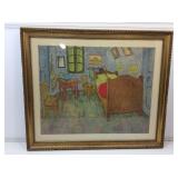 Van Gogh Print. Bedroom In Arles. 26x22