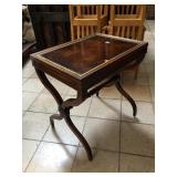 Solid wood side table, approx 25x19x27 inches