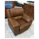 Brown leather recliner