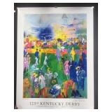 Signed LeRoy Neiman 123rd Kentucky Derby Print.