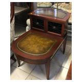 Vintage 2-tier side table on wheels