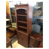 Bookshelf w/doors, approx almost 6 ft tall