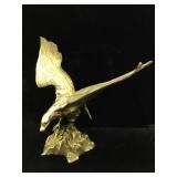 Brass Eagle Sculpture  12in H