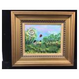 Louis Cardin Enamel on Copper w/ COA. 14x16