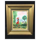 Louis Cardin Enamel on Copper w/ COA. 14x16