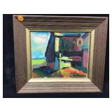 Paul Perlmutter Abstract Oil on Board. 14x12