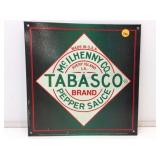Tobasco Metal Advertising Sign 11x11