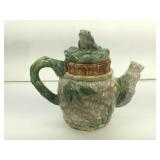 Majolica Frog Teapot 8in H