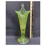 Mosser Diamond Pattern Vaseline Glass