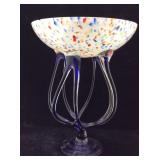 Jozefina Krosno Stretched Art Glass Tall Vase.