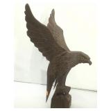 18in H Carved Wood Eagle
