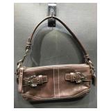 Vintage All Leather Coach Brown Shoulder Bag with