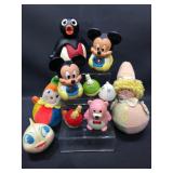 Collection of Vintage Wobbler Toys