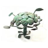 Signed Turtle  Sculpture by On Tour Made From
