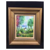 Louis Cardin Enamel on Copper w/ COA. 14x16