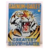 Barnum & Bailey Tiger Metal Sign.12x16