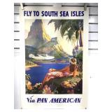 Pan American Airways Travel Poster. 1985,