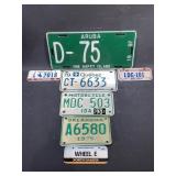 Motorcycle and Foreign Metal License Plates