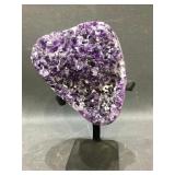 1.5kg Amethyst Crystal Geode Cluster on Stand 8in