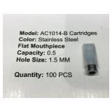 NIB Vape Cartridges. 100ct. Stainless Steel Model