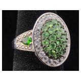Sterling Silver ring with gemstone sz 7