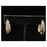 14K Gold earrings diamonds 5.8g $1,480