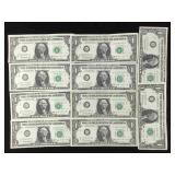 10-RARE Barr Notes US $1 bills
