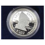 Silver commerative dollar in box Lief Ericson