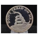 Silver DONT TREAD ON ME 999 Silver 1 oz