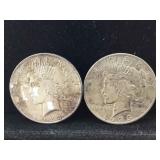 1923 & 1935-S Peace Silver Dollars