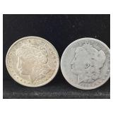 1886-O and 1921 Morgan Silver Dollars