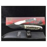 NIB Trapper Stag Bone Handle hunting Knife