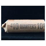 Full Roll 90% Silver Washington Quarters - $10