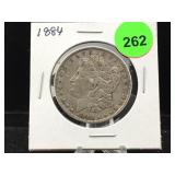 1884 Morgan Silver Dollar in Flip