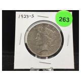 1923-S Peace Silver Dollar in Flip