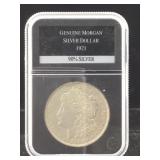 Cased 1921-D Morgan Silver Dollar