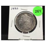 1882 Morgan Silver Dollar in Flip