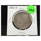 1922-S Peace Silver Dollar in Flip