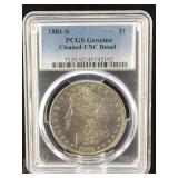 1881 S Silver Morgan dollar PCGS